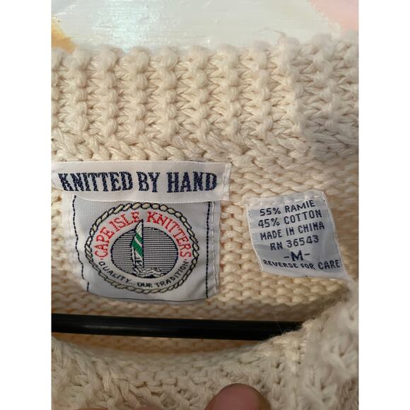 Vintage Capri Isle Knits Sailboat Sweater Ramie Cotton Nautical Medium - Picture 2 of 9